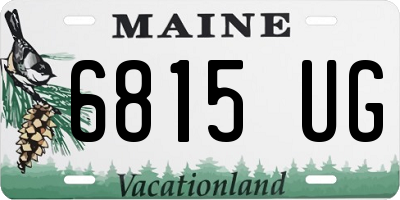 ME license plate 6815UG