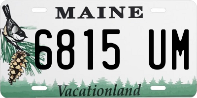 ME license plate 6815UM
