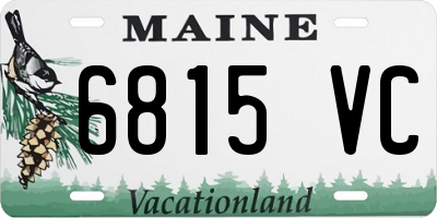 ME license plate 6815VC