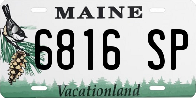 ME license plate 6816SP