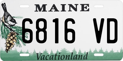 ME license plate 6816VD