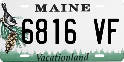 ME license plate 6816VF