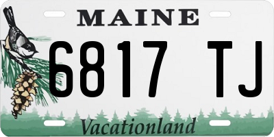 ME license plate 6817TJ