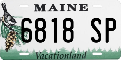 ME license plate 6818SP
