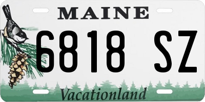 ME license plate 6818SZ