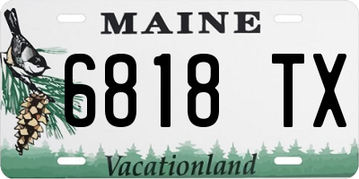ME license plate 6818TX