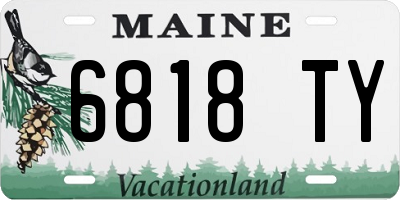 ME license plate 6818TY