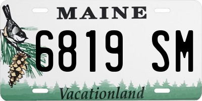 ME license plate 6819SM