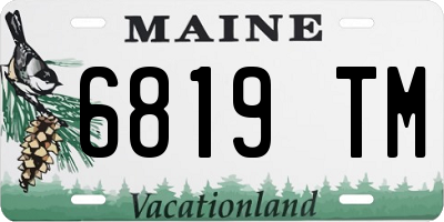 ME license plate 6819TM