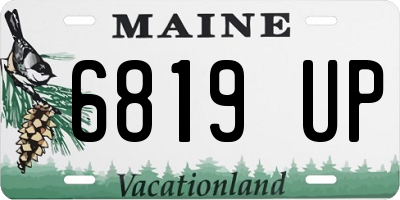 ME license plate 6819UP