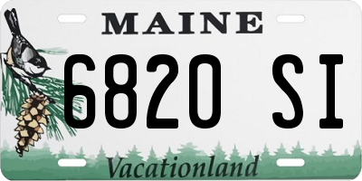 ME license plate 6820SI
