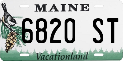 ME license plate 6820ST