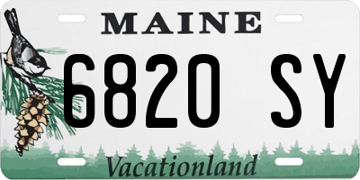 ME license plate 6820SY