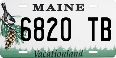 ME license plate 6820TB