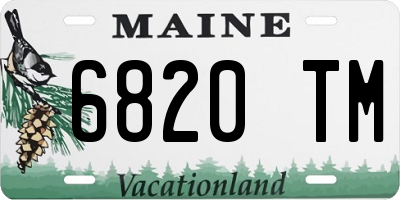ME license plate 6820TM