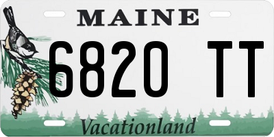 ME license plate 6820TT