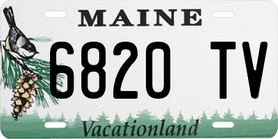 ME license plate 6820TV