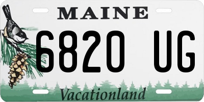 ME license plate 6820UG