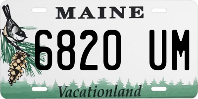 ME license plate 6820UM