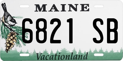 ME license plate 6821SB