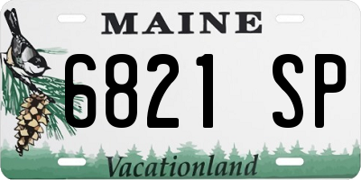 ME license plate 6821SP