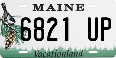 ME license plate 6821UP