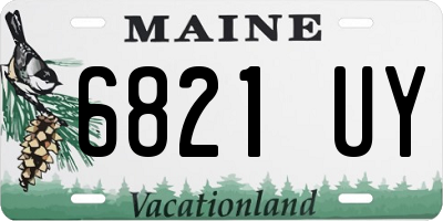 ME license plate 6821UY