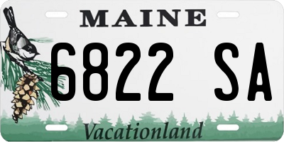 ME license plate 6822SA