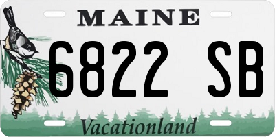 ME license plate 6822SB