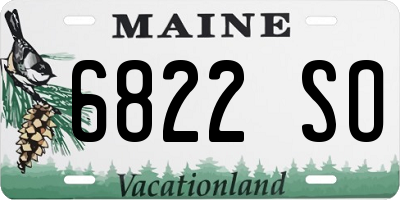 ME license plate 6822SO