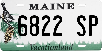 ME license plate 6822SP