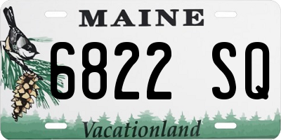 ME license plate 6822SQ