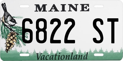 ME license plate 6822ST