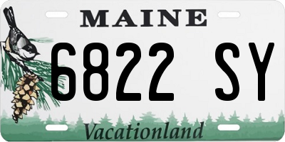 ME license plate 6822SY