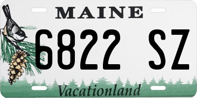 ME license plate 6822SZ