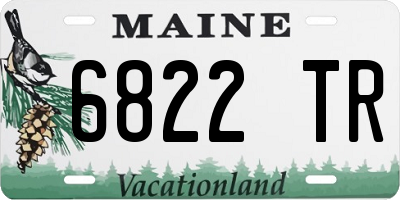 ME license plate 6822TR
