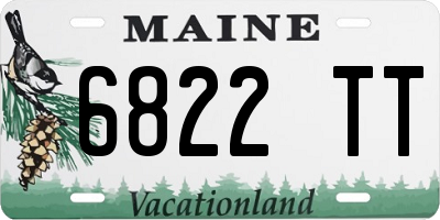 ME license plate 6822TT