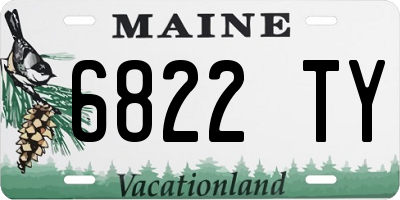 ME license plate 6822TY