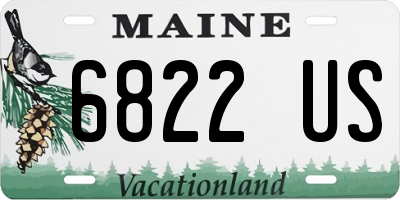ME license plate 6822US