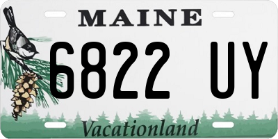 ME license plate 6822UY