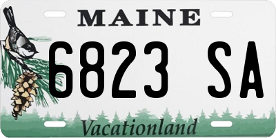 ME license plate 6823SA