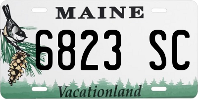 ME license plate 6823SC