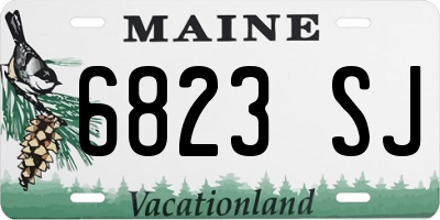 ME license plate 6823SJ