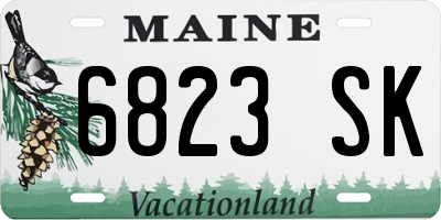 ME license plate 6823SK
