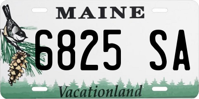 ME license plate 6825SA