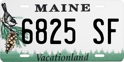 ME license plate 6825SF