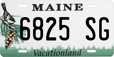 ME license plate 6825SG