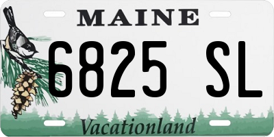 ME license plate 6825SL