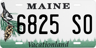 ME license plate 6825SO