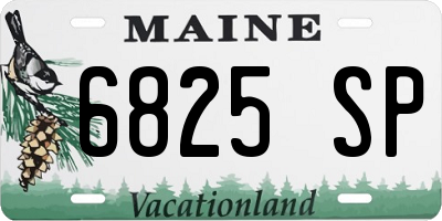 ME license plate 6825SP